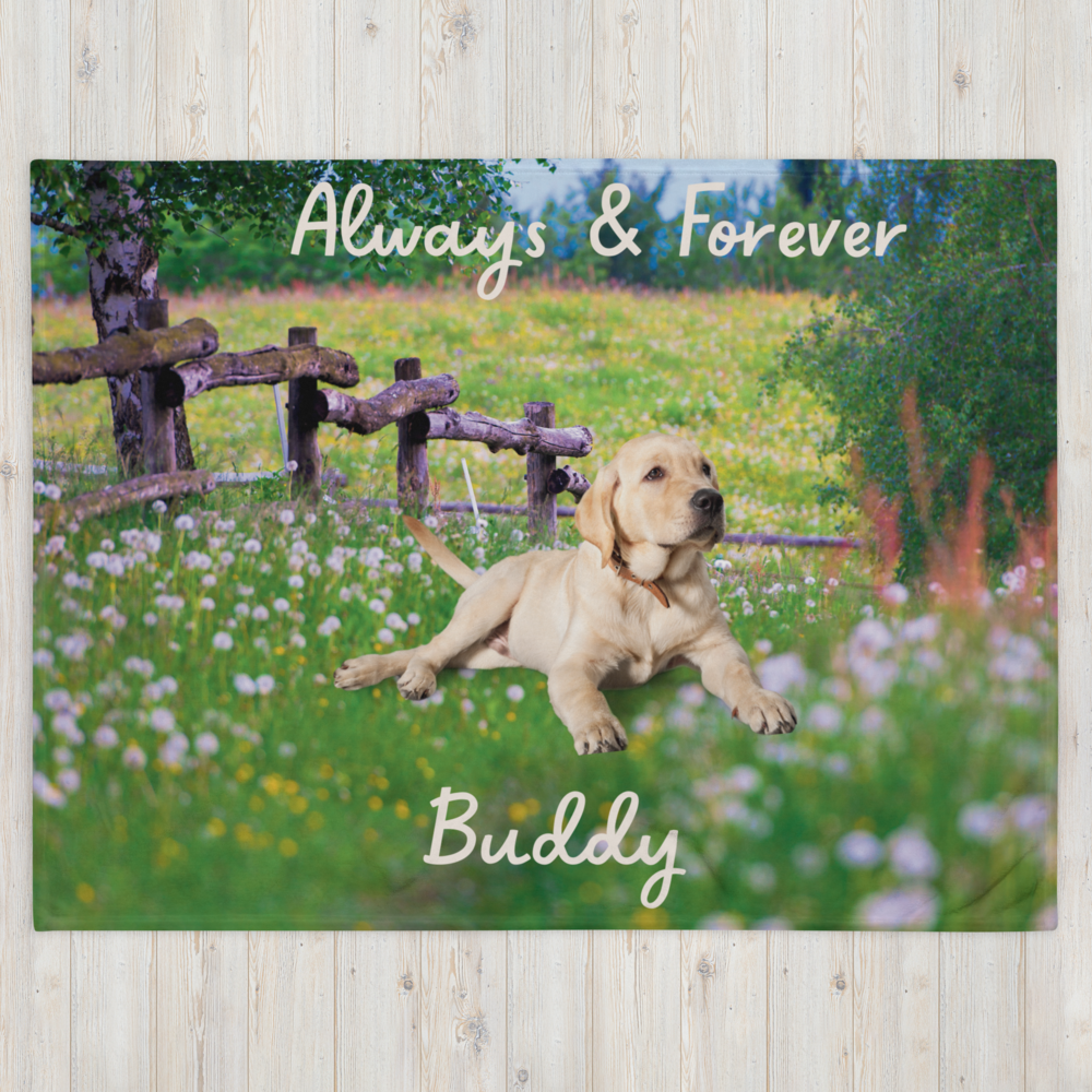 Custom Memorial Throw Blanket - Greener Pastures