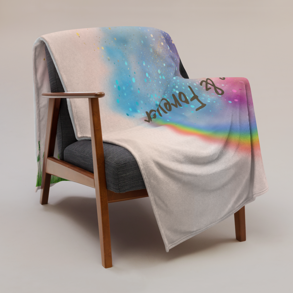 Custom Memorial Throw Blanket - Rainbow Skies
