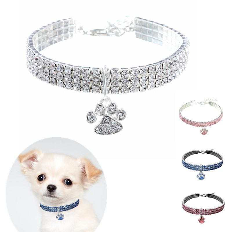 New Diamond Dog & Cat Elastic Necklace