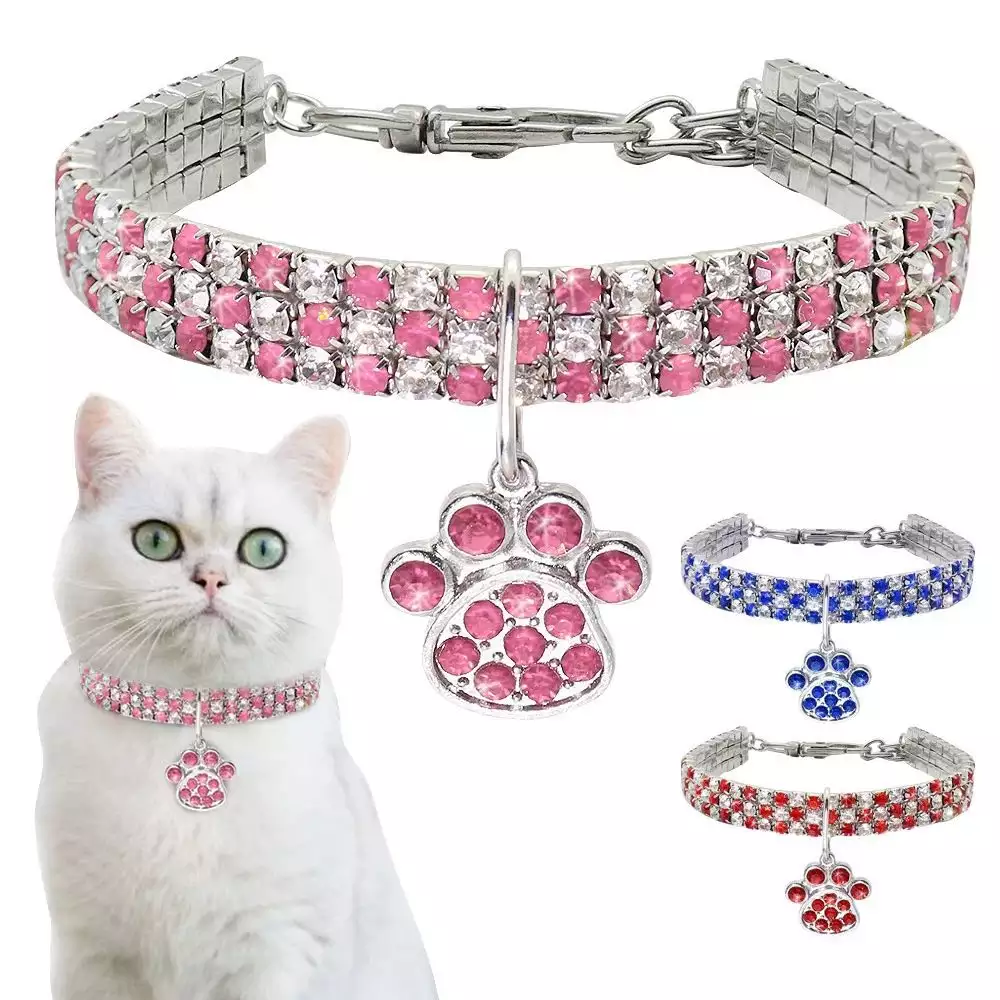 Luxury Rhinestone Pet Necklace for Dogs & Cats